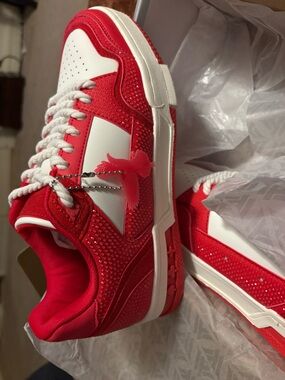 Watson Red and White Low-Top Sneakers 7 men’s- 8 women’s